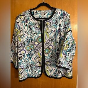 Dressbarn Multicolor Paisley Jacket